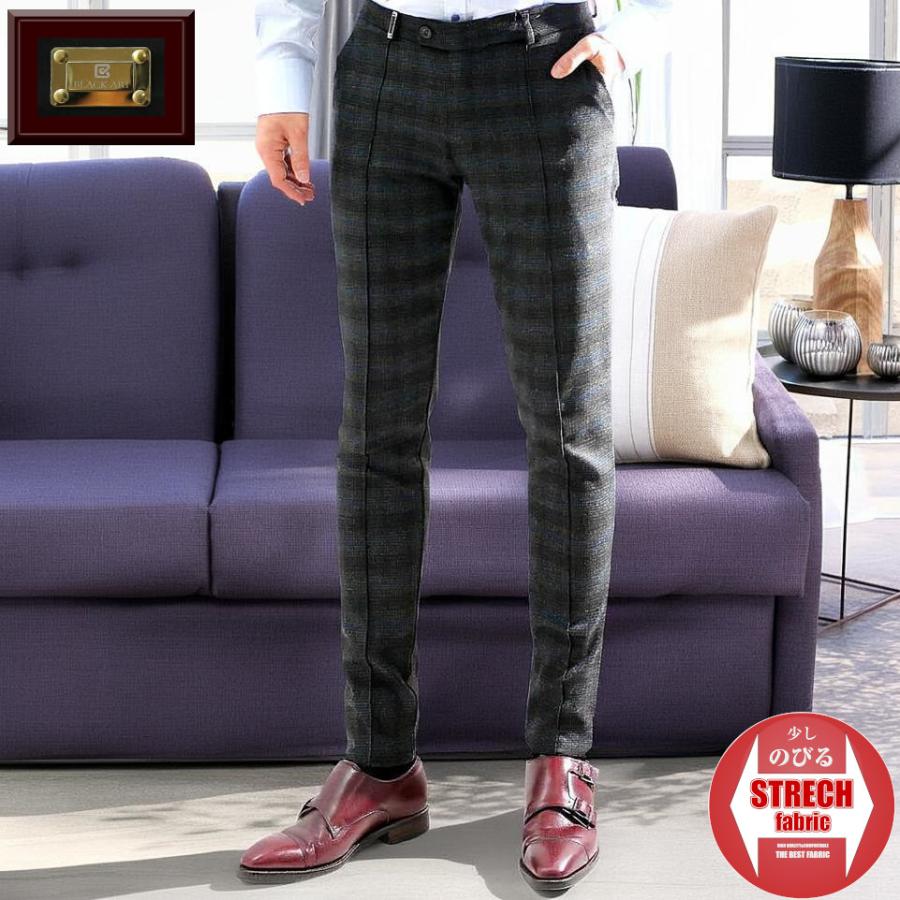 スキニー スラックス パンツ ストレッチ 黒 チェックメンズ 大きいサイズ も入荷 春秋冬 ジャケパン コットン Ufo1059kuro Bin 1 Limitedヤフーショップ 通販 Yahoo ショッピング