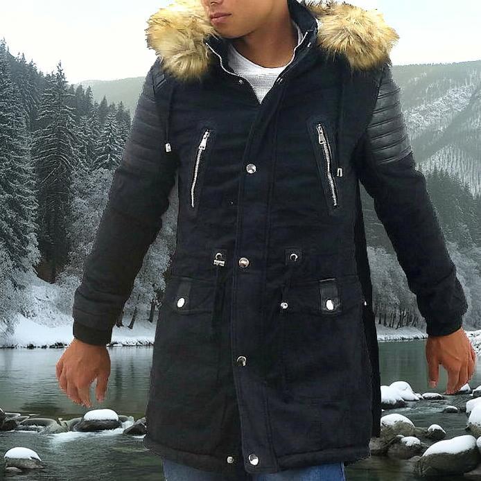 モッズコート ハーフコート 裏ボア メンズ バイカーディテール カーキ