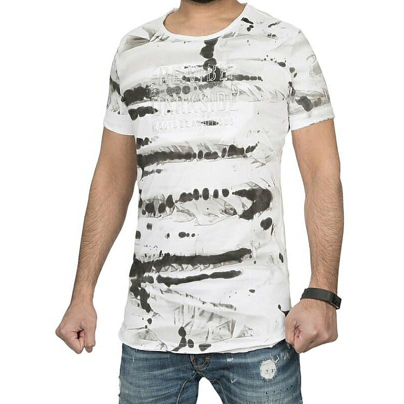 ロング丈 Tシャツ メンズ 半袖 墨汁 クルーネック 白 ビッグシルエット 大きめ Young1521 Bin 1 Limitedヤフーショップ 通販 Yahoo ショッピング