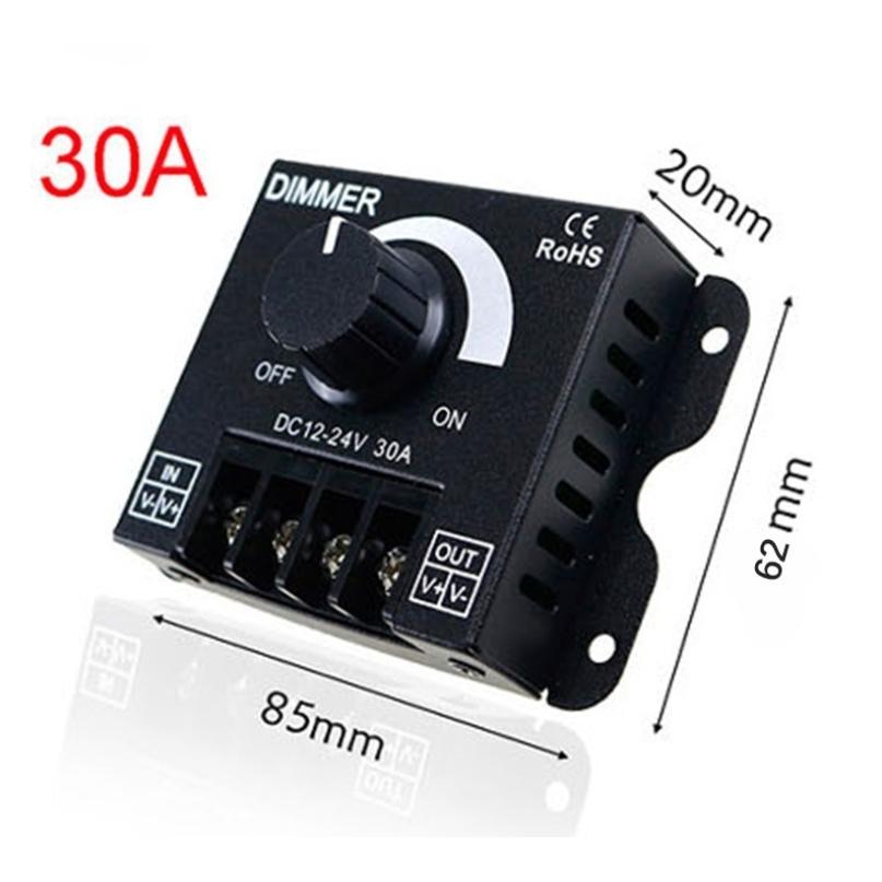LED 調光器 30A Dimmerコントローラー 端子カバー付き DC12v 24v兼用