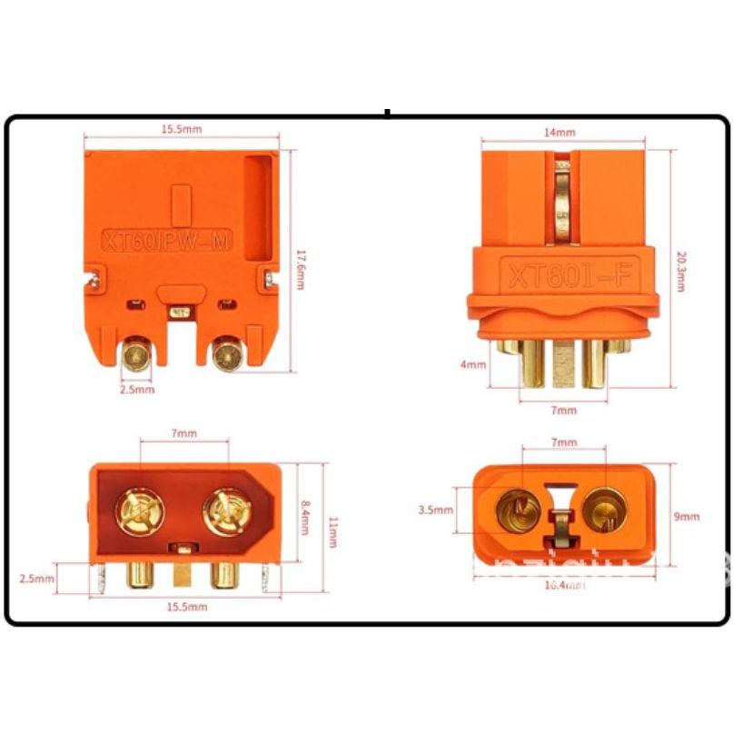 XT60i 延長ケーブル 12AWG 約366cm XT60IPW-M ⇔ XT60I-F オス メス 3ピン対応 センス端子マイナス（−） ソーラー充電 | RIZ PLUS | 05