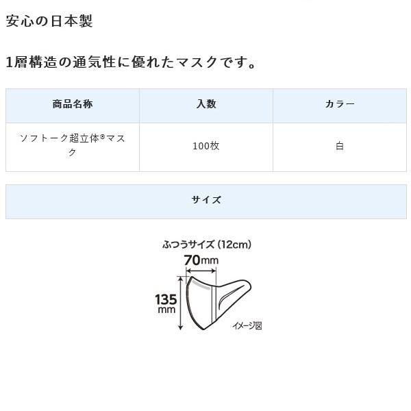 超立体マスク ユニ・チャーム ソフトーク超立体マスク ふつうサイズ