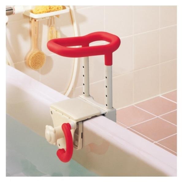 アロン化成 安寿 高さ調節付浴槽手すり UST-130/536-600 レッド
