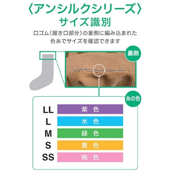 ALCARE（アルケア） アンシルク・2 ハイソックス つま先あり 2枚1組