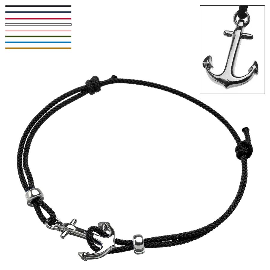全8色 アンカー コード ブレスレット ブレスレット アンクレット 錨 マリン 重ね付け ブレス メンズ レディース Bab 0022 シルバーアクセサリーbinich 通販 Yahoo ショッピング