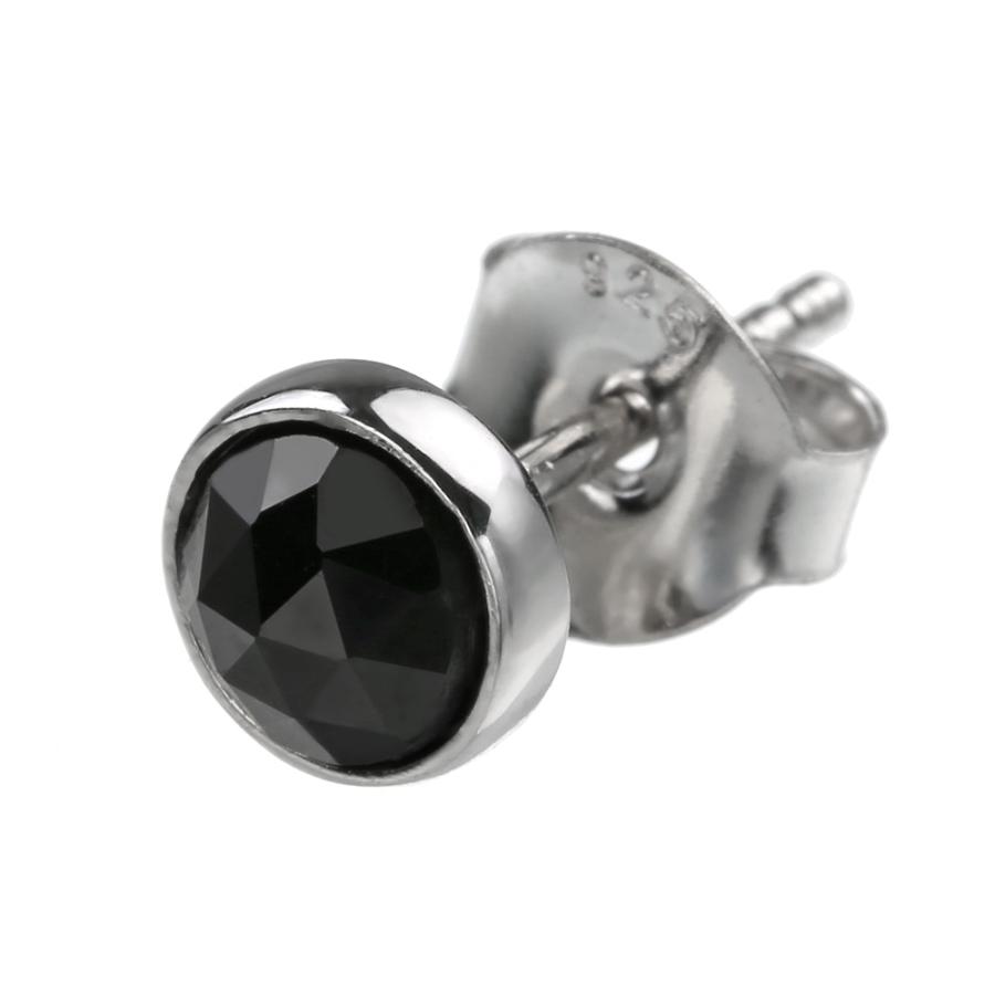 ラウンドカッティングオニキススタッドピアス メンズ シルバー925 アクセサリー 片耳用 1個売り Bae 0221 シルバーアクセサリーbinich 通販 Yahoo ショッピング