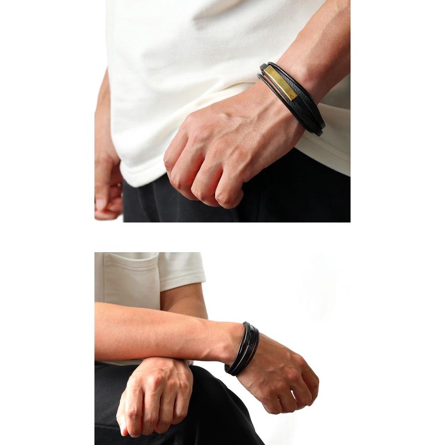 Id プレート レイヤード レザー ブレスレット アクセサリー ブレスレット メンズ レザー 本革 重ねづけ Balb 5302 シルバーアクセサリーbinich 通販 Yahoo ショッピング