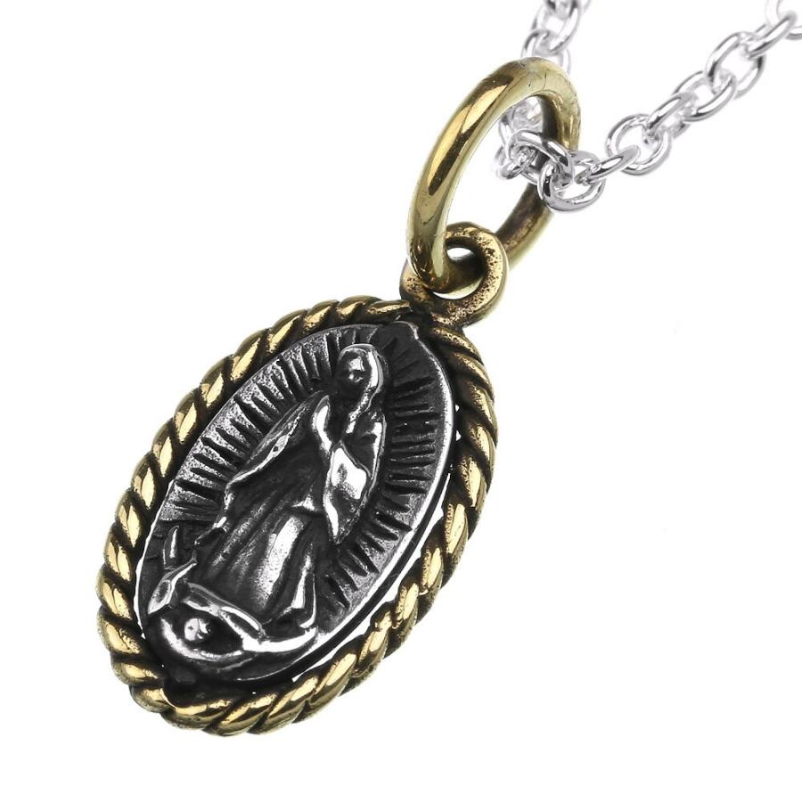 マリアメダイ ゴールドツイストフレーム ペンダント ネックレス メンズ 2mmアズキチェーン割引セット コイン シルバー925 アクセサリー Bap 1494 シルバーアクセサリーbinich 通販 Yahoo ショッピング