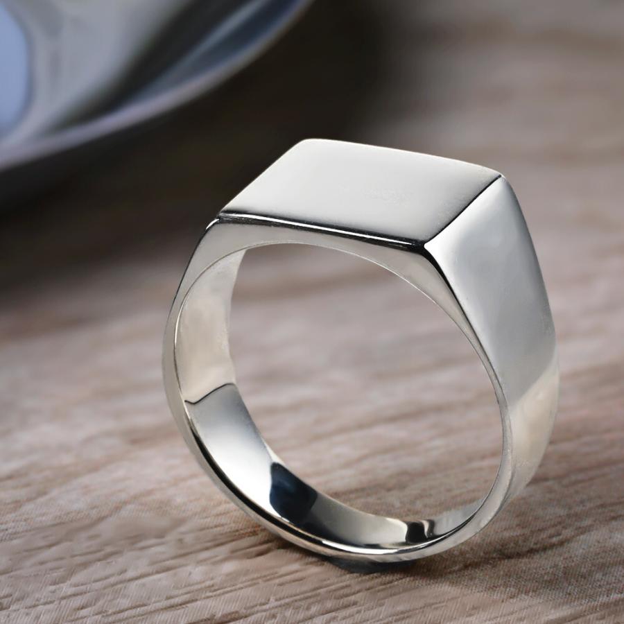 シンプル 印台 リング メンズ 指輪 シルバー925 アクセサリー 最大50 オフ