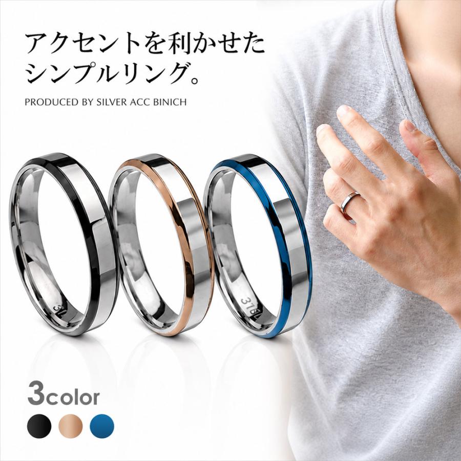 Binich（ビニッチ） カラーラインリング メンズ レディース 指輪 316L