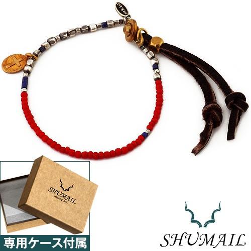 ファッション 反物 浴衣 Shumail シュメール レッドビーズレザーブレスレット ブランド アクセサリー ブレスレット メンズ 革 3ylbs2ezjz Autoptrack Com