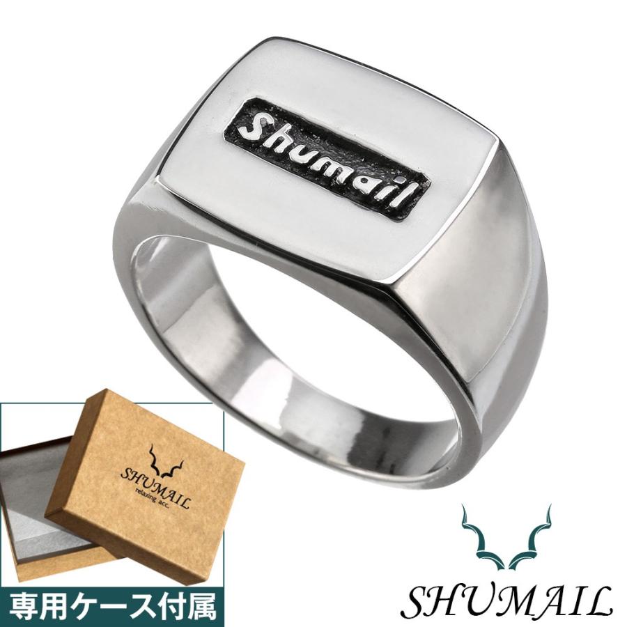 Shumail シュメール シュメール ボックスロゴ リング ブランド アクセサリー 指輪 メンズ 印台 シルバー925 Shr 0103 シルバーアクセサリーbinich 通販 Yahoo ショッピング