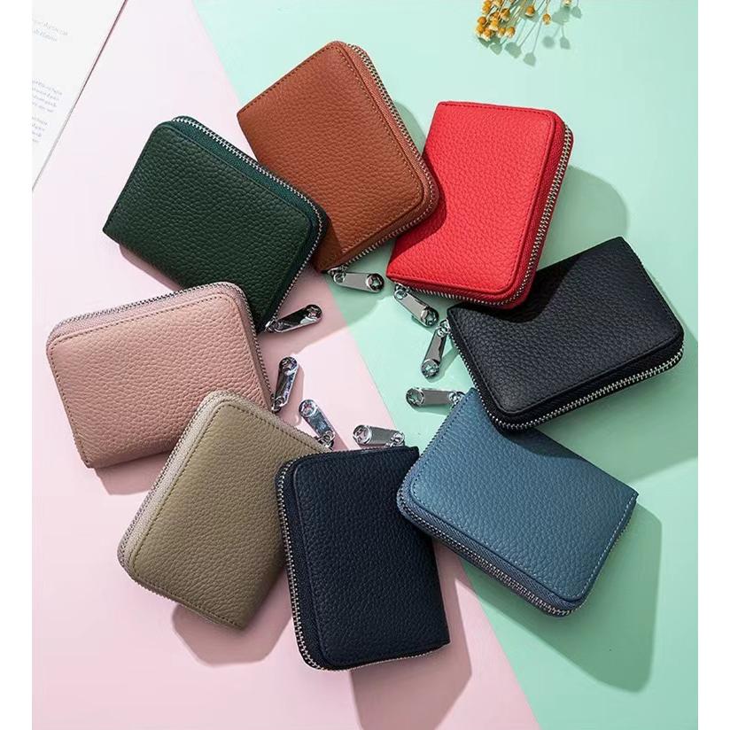 24時間内発送 8色 ミニ財布 本革財布 カードケース コインケース 男女