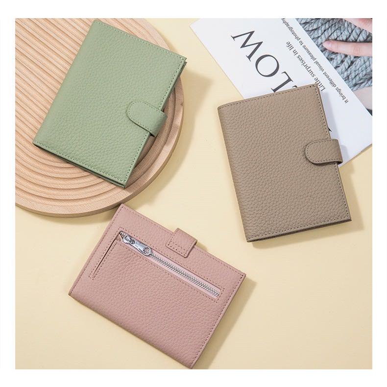 24時間内発送 スキミング防止 本革 通帳ケース 小銭入れ スマート