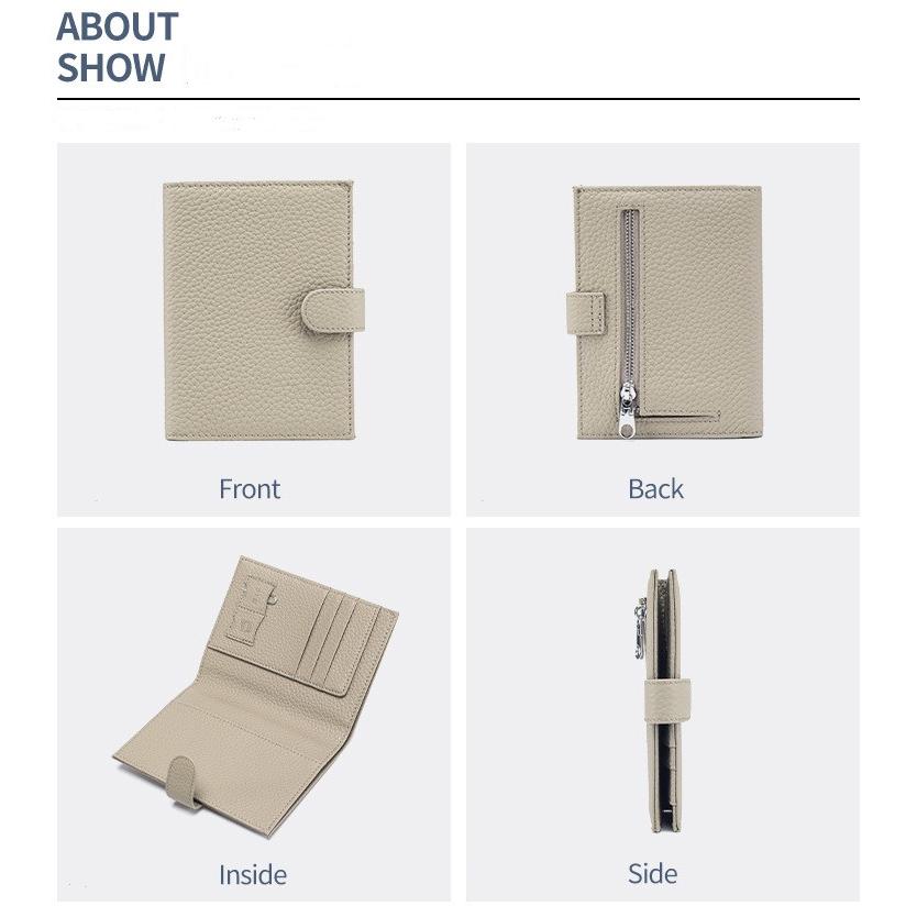 24時間内発送 スキミング防止 本革 通帳ケース 小銭入れ スマート