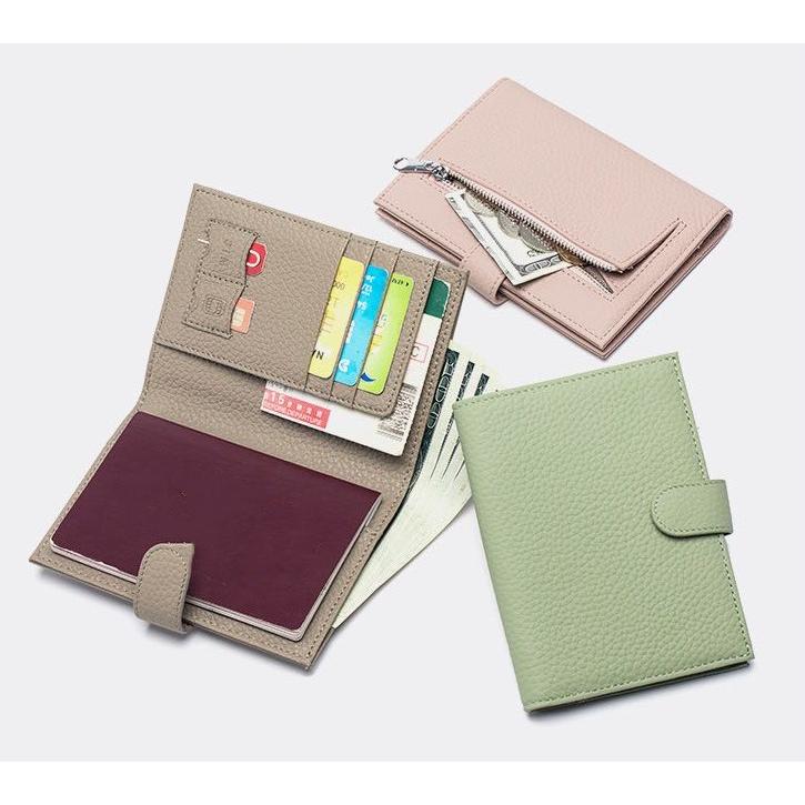 24時間内発送 スキミング防止 本革 通帳ケース 小銭入れ スマート