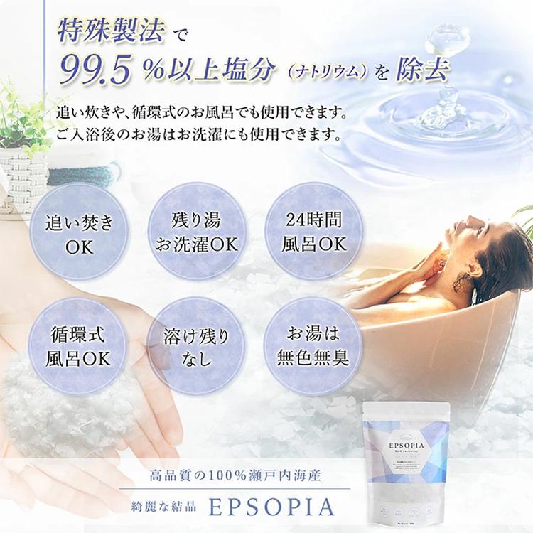 EPSOPIA（エプソピア） 5個セット バスソルト 浴用化粧品 600g（約45