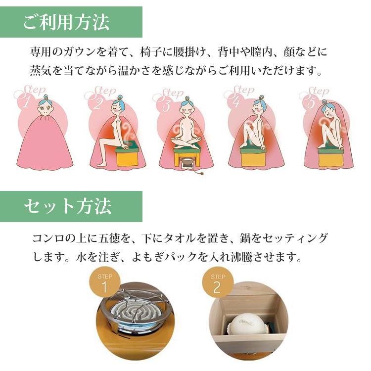 正規販売店 yomogina 家庭用よもぎ蒸しセット ヨモギーナ よもぎ蒸し