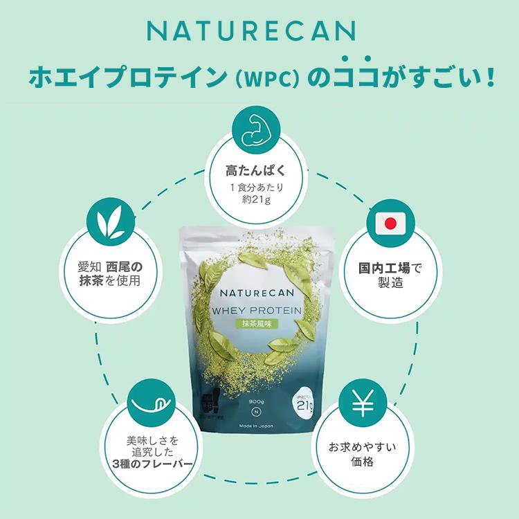 NATURECAN ホエイプロテイン WPC 30食分 飲みやすい プロテイン配合量