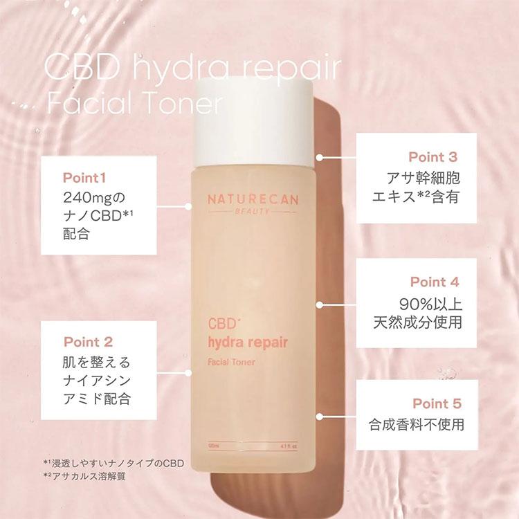 NATURECAN CBDハイドラリペア化粧水 120ml CBD240mg配合 アサ幹細胞