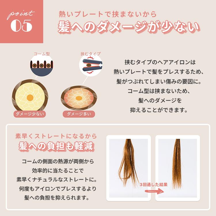 クーポン発行中 RYM リウム ポータブルストレートコーム ヘアアイロン
