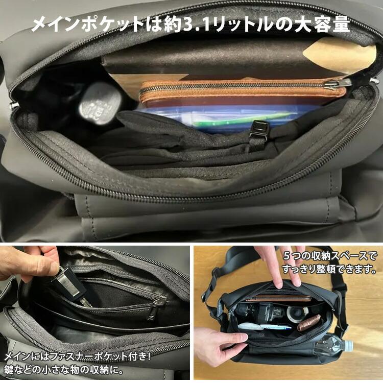 QUICK PACK 9 ボディバッグ クイックパック PUレザー NIG ショルダー