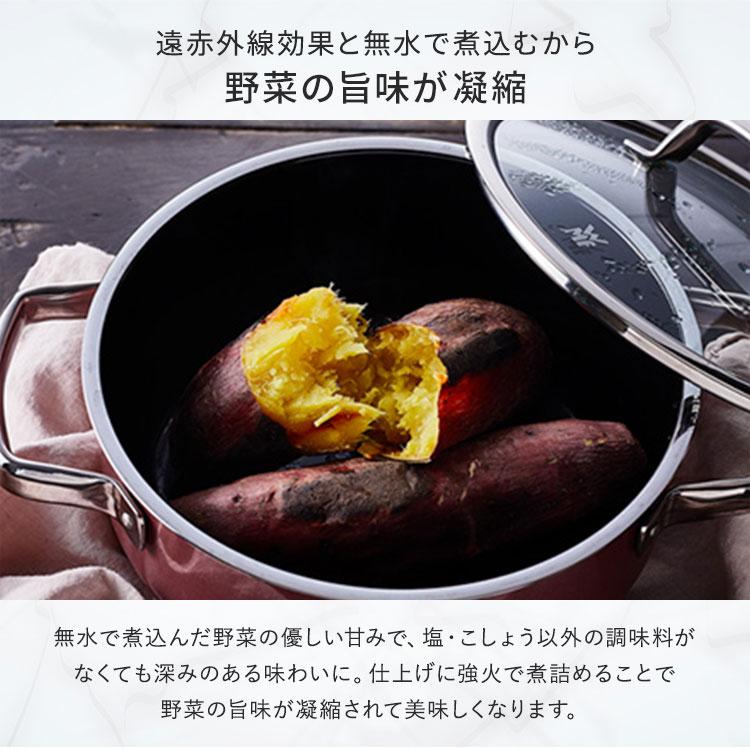 WMF フュージョンテック ミネラル ローキャセロール 20cm ヴェーエムエフ 両手鍋 浅鍋 浅型鍋 IH対応 ガラス蓋付き 10年保証 天然素材 遠赤外線 無水調理可の画像