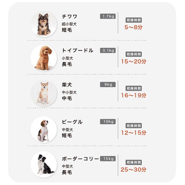 mino ペットドライヤー ブラシ一体型 2種ノズル付き 犬用ドライヤー 猫