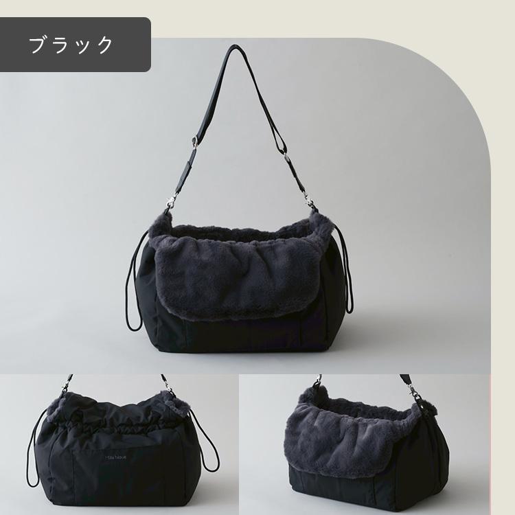 ミラヌー FuFu ペットキャリー ブラック FuFu フワモコリュックキャリー Mサイズ ブラック ー ペット