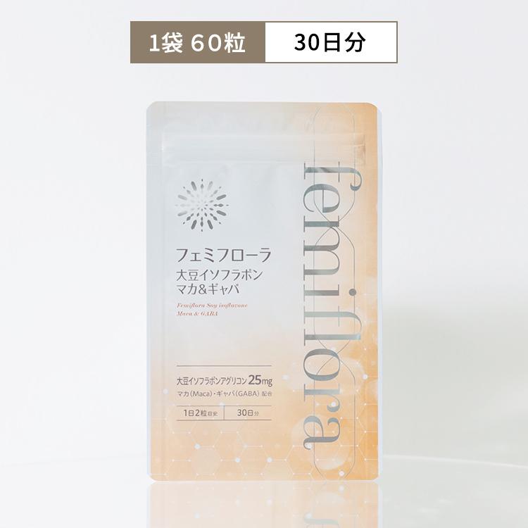 さわりんエンザイムフローラ　30袋 わかもと製薬 フェミフローラ 大豆イソフラボン マカ＆ギャバ 60粒