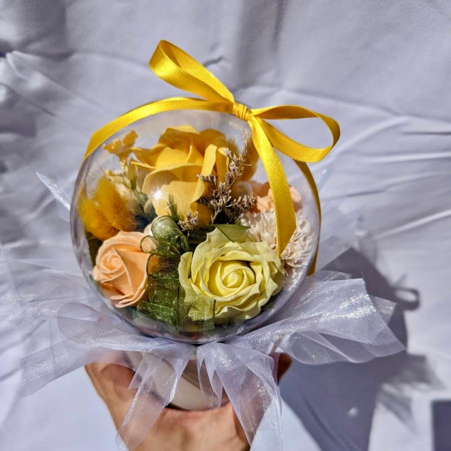 韓国式/クリアボールソープフラワー/フラワーバルーン/結婚式/割れない