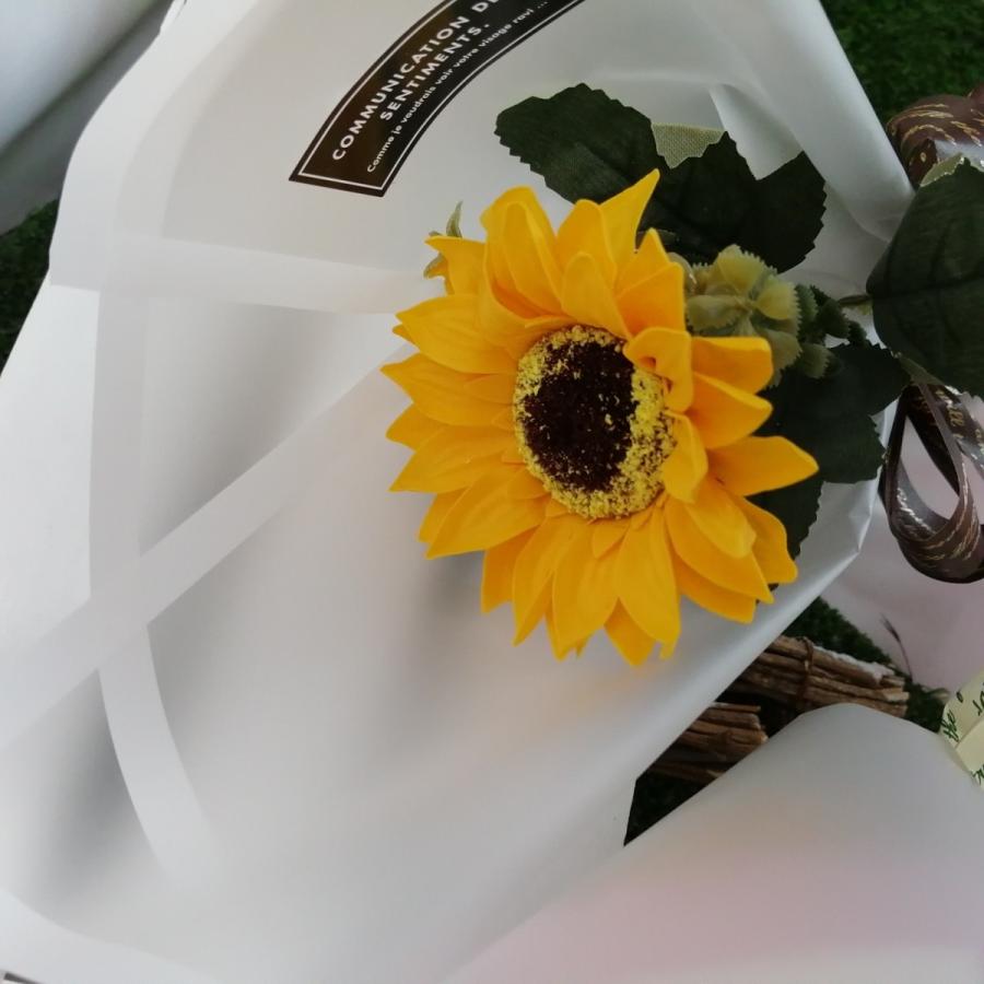 ソープフラワーひまわり1輪束 ちょっとしたプレゼントに元気なひまわり H Binu Hana 通販 Yahoo ショッピング