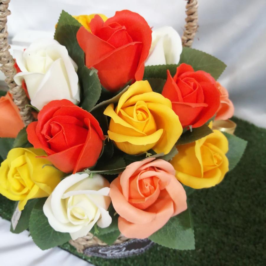 丸籠/バラ/20本入り花かご/シンプルナチュラルデザイン/ : Binu Hana