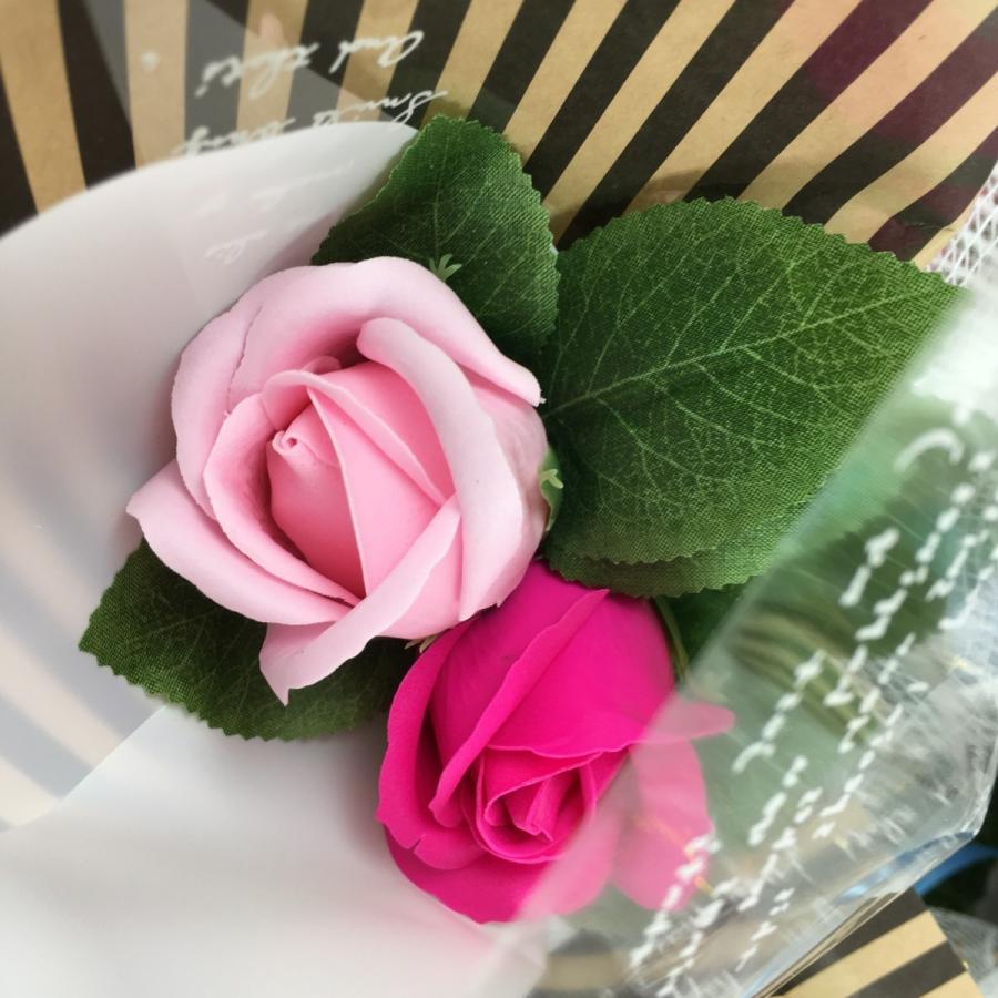 ソープフラワー2輪レースミニブーケ 花束 卒園卒業に人気 お得な10束