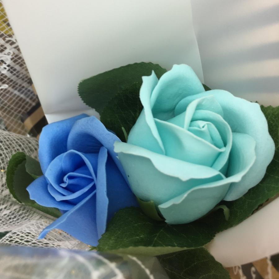 ソープフラワー2輪ミニブーケ 花束 卒園卒業に人気 イベント景品