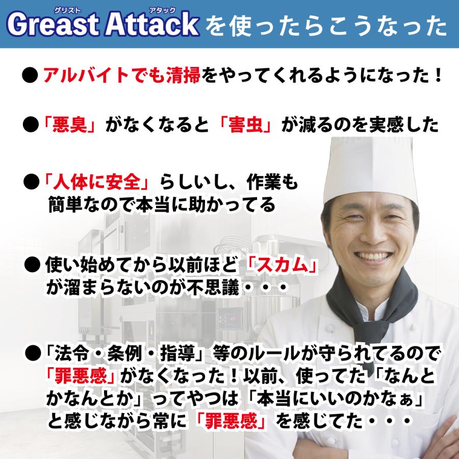 グリストラップ 洗剤 油 処理剤 業務用 ビルピット 洗浄 グリスト・アタック3kg |  | 05