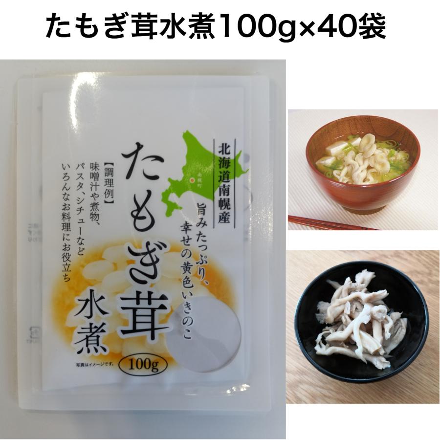 保存食:北海道産たもぎたけ水煮100g&えぞ雪の下水煮85g各40個 たもぎ茸水煮100g 40パック タモギダケ タモギタケ 北海道産 : たもぎ