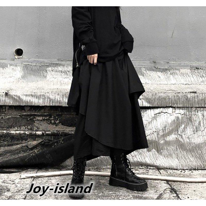 ワイドパンツ メンズ 袴パンツ フレアパンツ イレギュラー ロング丈