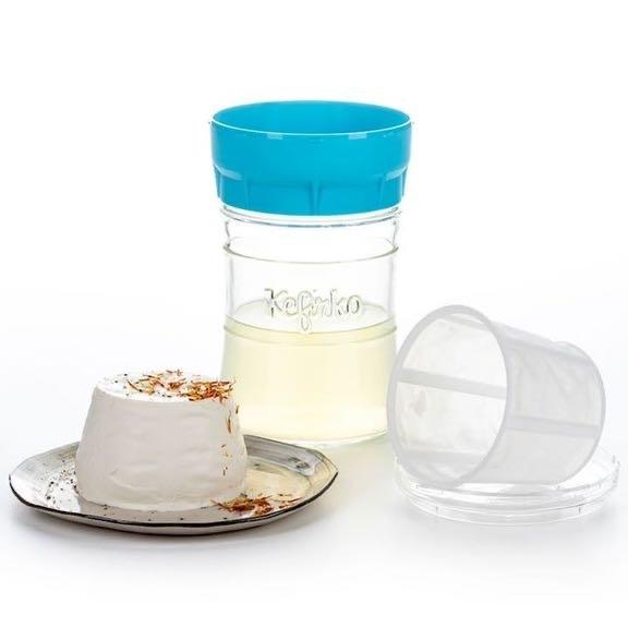 Kefirko チーズメーカー 848ml （ブルー） マスカルポーネ モッツアレラ 発酵食品 ミルクケフィア  乳酸菌 酵母 自家製 DIY BPAフリー ケフィルコ | 