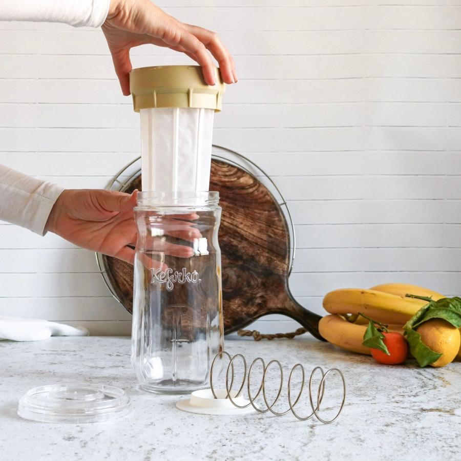 Kefirko チーズメーカー 1400ml （ゴールド） マスカルポーネ モッツアレラ 発酵食品 ミルクケフィア  乳酸菌 酵母 自家製 DIY BPAフリー ケフィルコ |  | 02