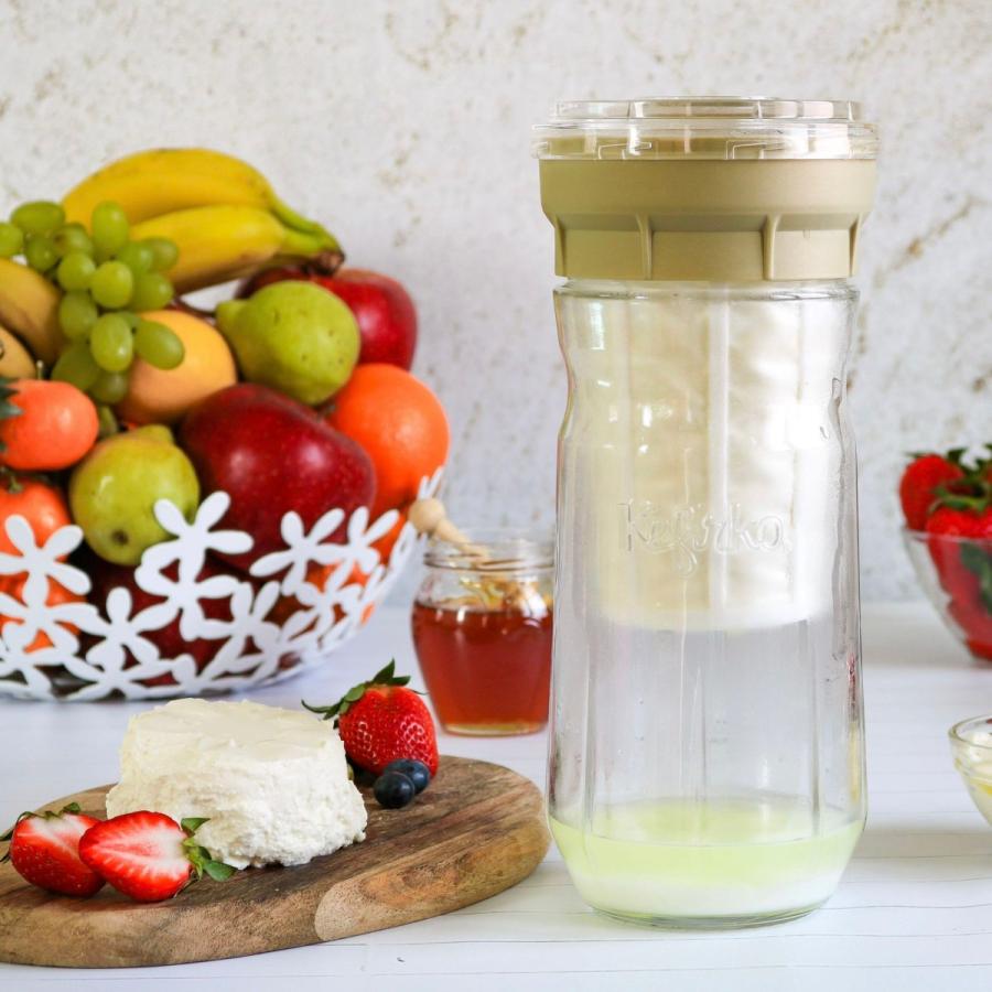 Kefirko チーズメーカー 1400ml （ゴールド） マスカルポーネ モッツアレラ 発酵食品 ミルクケフィア  乳酸菌 酵母 自家製 DIY BPAフリー ケフィルコ |  | 07