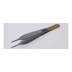 T/Cアドソン ピンセット 12cm 0.4チップ付有鈎 医療用ステンレス器具 メール便対応可能