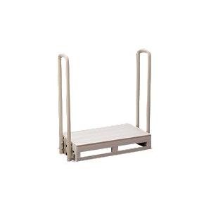 バリアフリー踏台　1段　手すり2本タイプ　　15cm F1-2T　ブルー バリアフリータケウチ　R0588