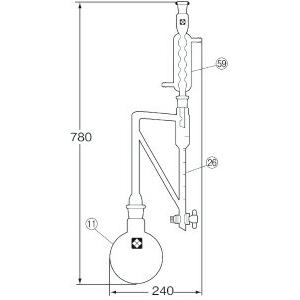 【メーカー直送品】【代引不可】精油定量装置 硝子部のみ 043410-011