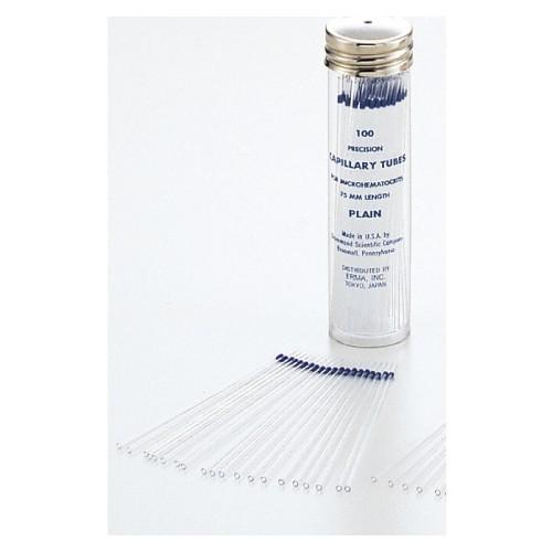 ガラス毛細管 ヘパリン処理赤φ１．１〜１．２×７５ｍｍ