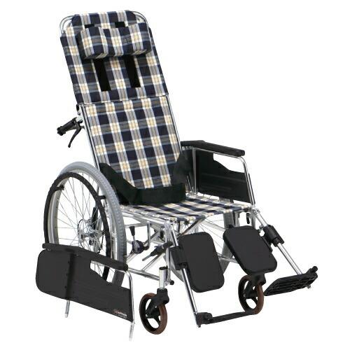 送料無料 リクライニング車いす（アルミ製） Ｊ−１ ４００ｍｍ MW-13