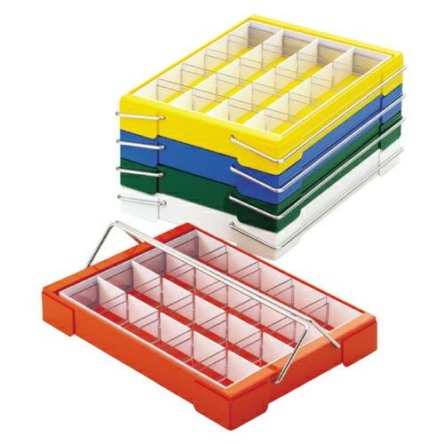 カラー散薬トレー（２０人用）取手付 イエロー 6143-03