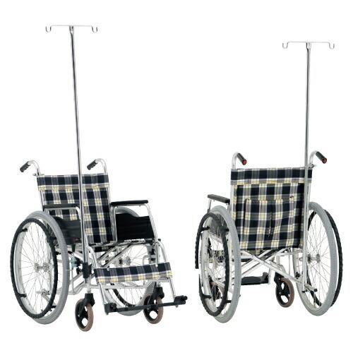 車いす用ガートル架セット 前方セット（アルミ伸縮式）