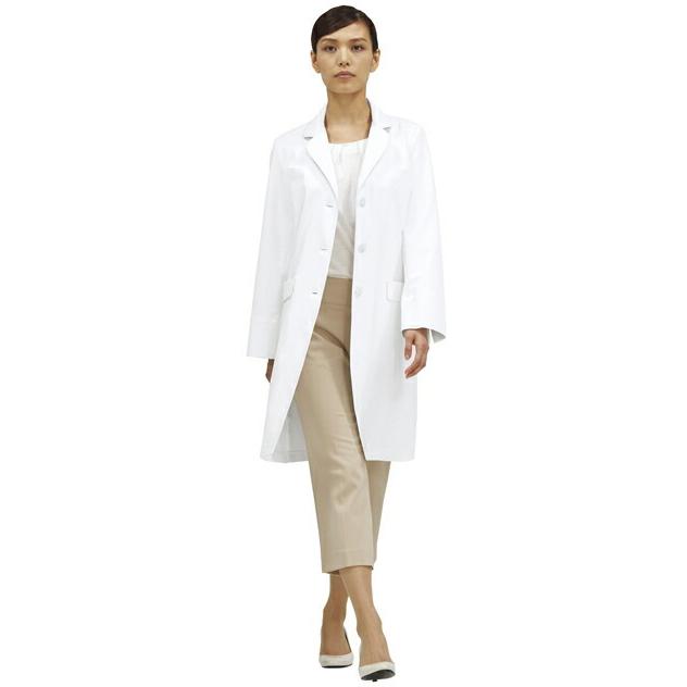 KAZEN レディス診察衣 KZ129-40(ホワイト) ＬＬ