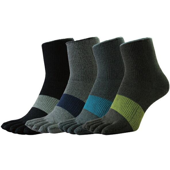 アクションジャパン 看五指・介五指ソックス（４足セット） KSS100M(M/22.0-25.0)